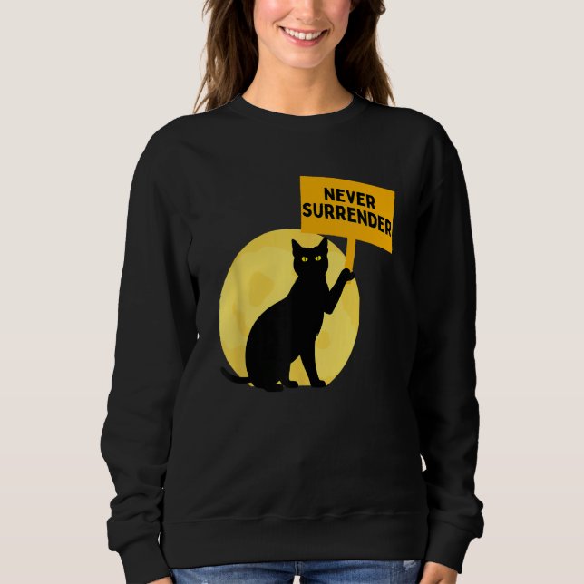 Sudadera El extraño amante del gato nunca renunció a la Mas (Anverso)