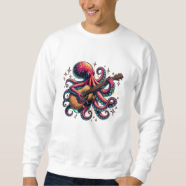 Sudadera El extraño Octopus Personalizado tocando la guitar