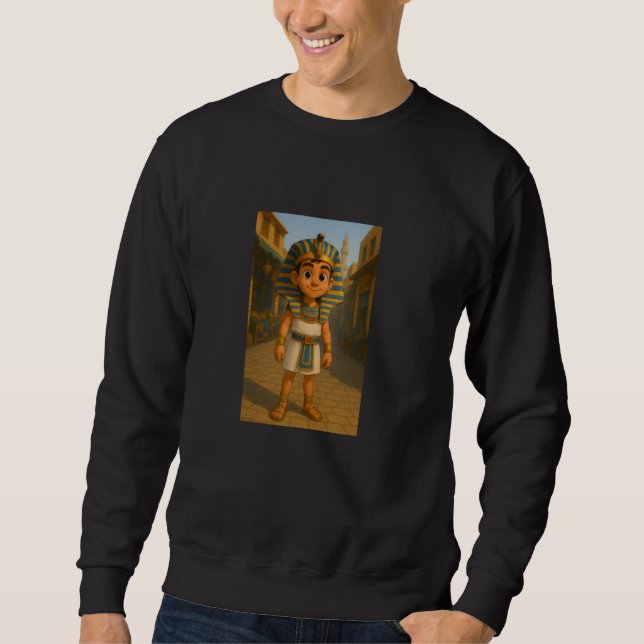 Sudadera El faraón egipcio bebé rey Tut, ilustración de Tut (Anverso)