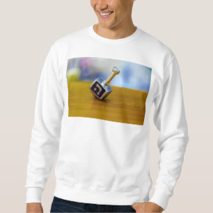 Sudadera El feliz Hanukkah de SlipperyJoe girando a cuatro 