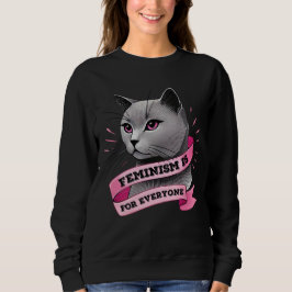 Sudadera El Feminismo Es Para Todos Pro Feminismo Pro Gatos