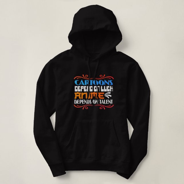Sudadera El Funny Personalizado De Citas De Anime Depende D (Diseño del anverso)