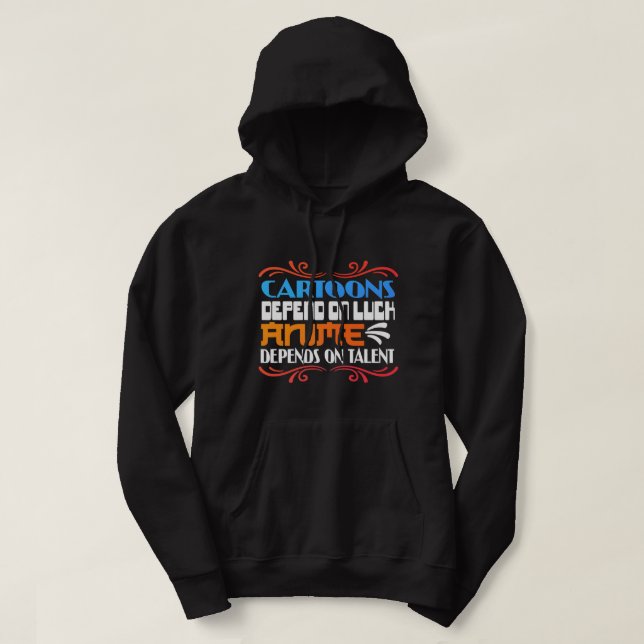 Sudadera El Funny Personalizado De Citas De Anime Depende D (Diseño del anverso)