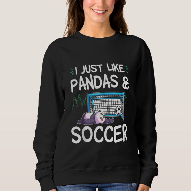 Sudadera El Fútbol De Panda Me Encanta Los Pandas Y El Fútb (Anverso)