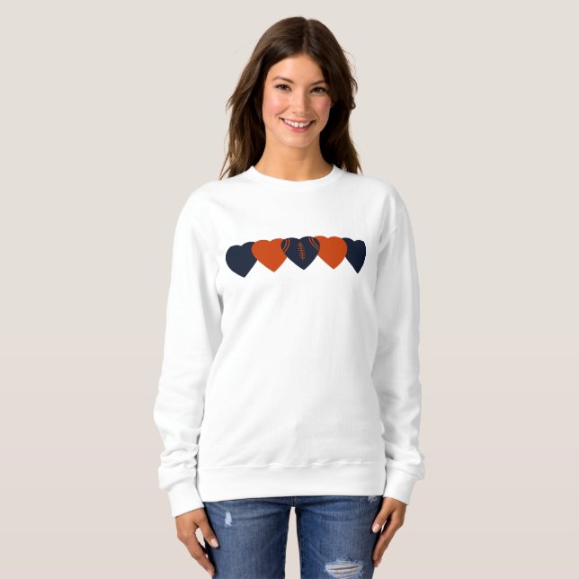 Sudadera El fútbol del corazón de Chicago (Anverso completo)