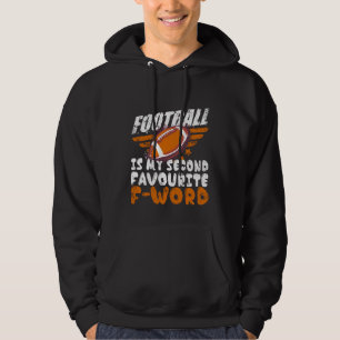 Sudadera El fútbol es mi segunda palabra favorita F hombres