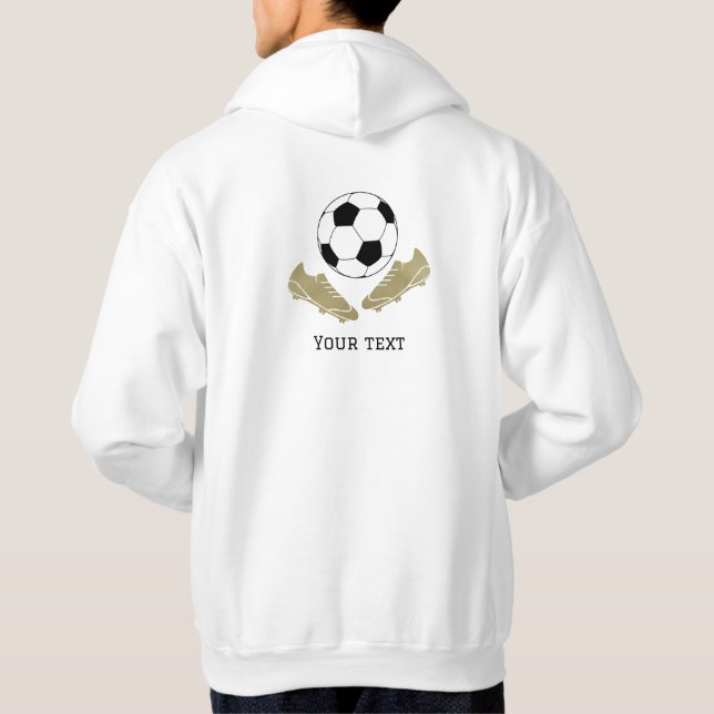 Sudadera El fútbol moderno limpia la bola blanca (Reverso)