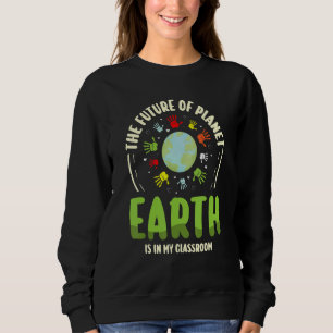 Sudadera El Futuro Del Enseñador Del Planeta Eart