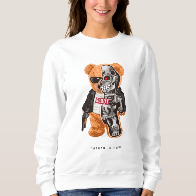 Sudadera El futuro es ahora - Teddy Bear Robot (Anverso)