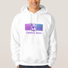 Sudadera El futuro es débil - Gato de neón Cyberpunk