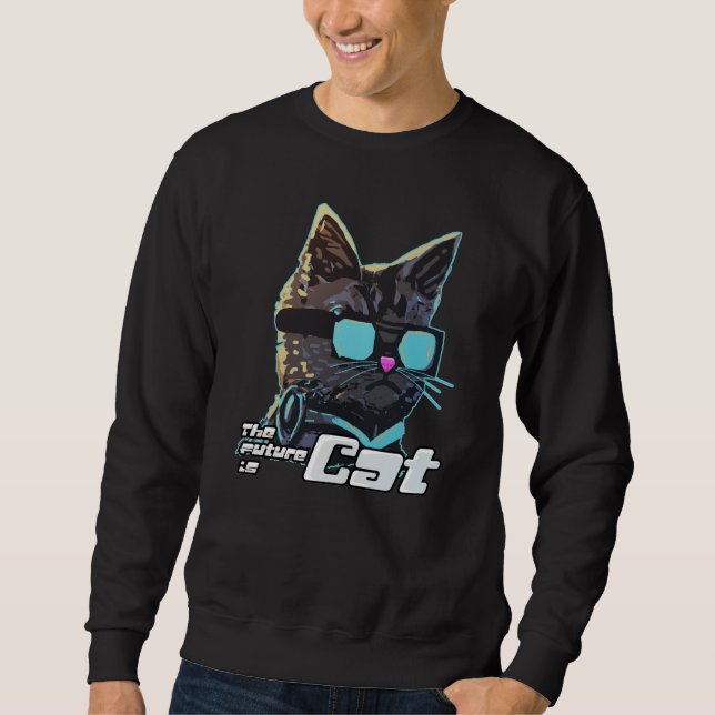 Sudadera El futuro es gato (Anverso)