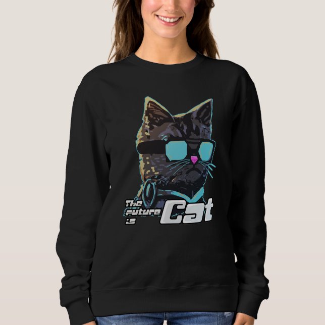 Sudadera El futuro es gato (Anverso)