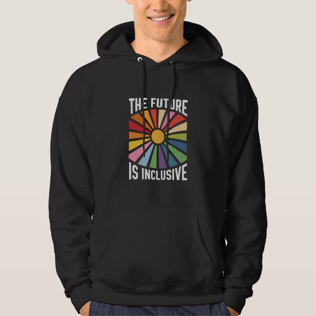 Sudadera El futuro es inclusivo Arcoíris Orgullo Derechos T (Anverso)