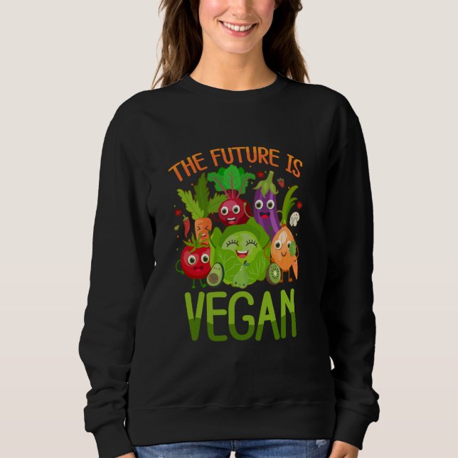 Sudadera El Futuro Es Vegan (Anverso)
