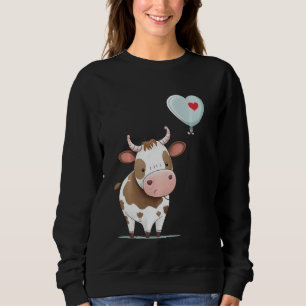 Sudadera El ganado ama el corazón para el Día de San Valent