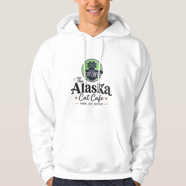 Sudadera El gato café de Alaska “Rurr, Bebe, Repite” (Anverso)