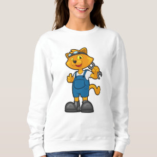 Sudadera El gato como mecánico con el español