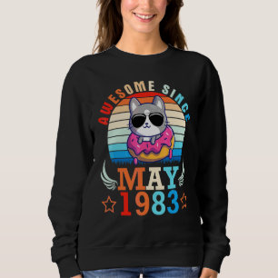 Sudadera El gato de Donut es asombroso desde mayo de 1983 F