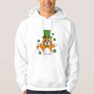 Sudadera El gato del día de San Patricio con el Personaliza
