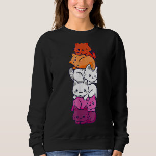 Sudadera El Gato Del Orgullo Lesbiano Lgbt Bandera Gay Cues
