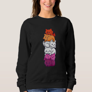 Sudadera El Gato Del Orgullo Lesbiano Lgbt Bandera Gay Cues
