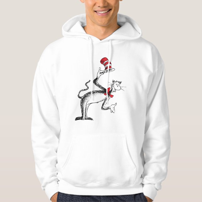 Sudadera El gato en el sombrero se inclina (Anverso)