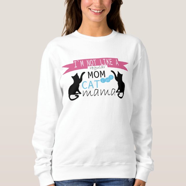 Sudadera El gato lindo mamá arte de palabras (Anverso)