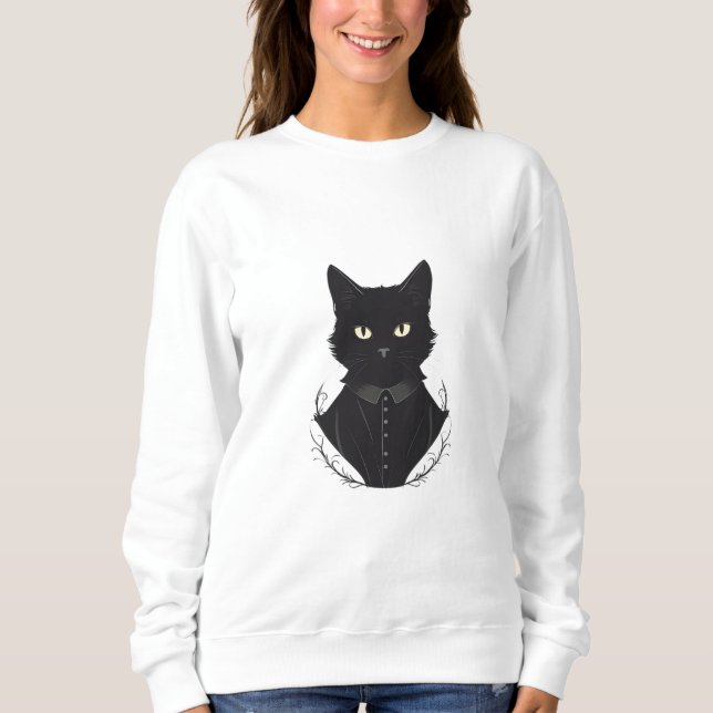 Sudadera El gato negro encantado de Salem (Anverso)