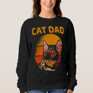 Sudadera El gato papá estilo retro el día del padre hombres