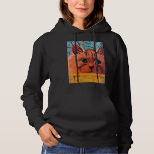 Sudadera El gato se asomó a la pared, Louis Wain