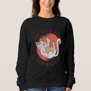 Sudadera El Gato Se Siente Seguro De Noche Dormido Con Un G