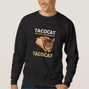Sudadera El Gato Tacocat Taco Cute Hecha Hacia Atrás Es