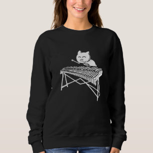Sudadera El gato toca instrumentos musicales de percusión x
