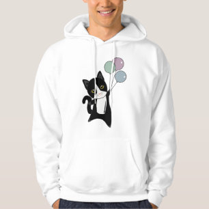 Sudadera El gato vuela con globos coloridos