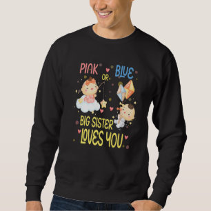 Sudadera El género de Baby Shower revela a la hermana mayor