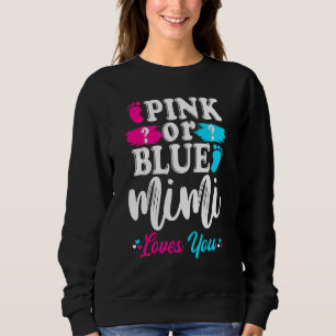 Sudadera El género dulce revela al bebé rosa o azul Mimi te