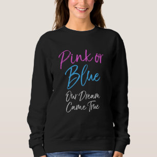 Sudadera El género revela a mamá y papá rosados o azules nu