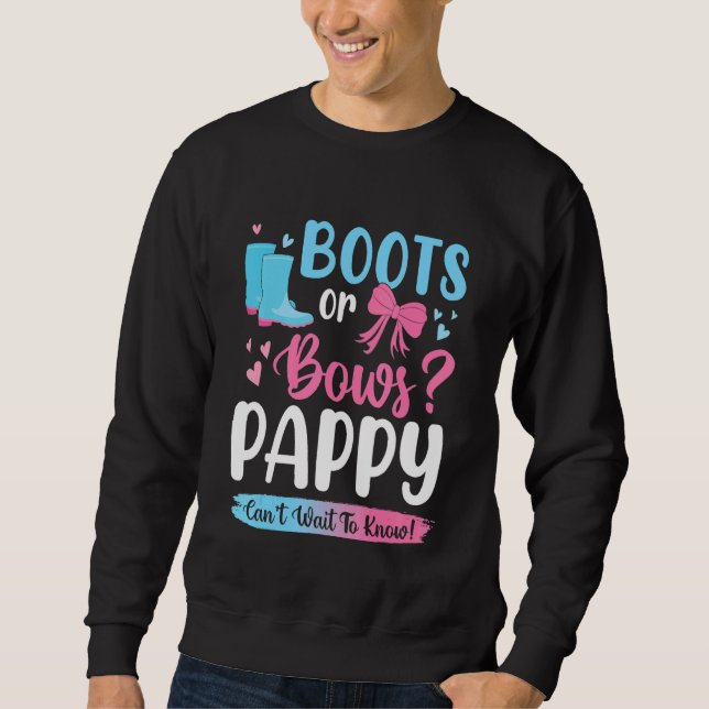 Sudadera El Género Revela Boots O Corta Pappy Pareja Bebé P (Anverso)
