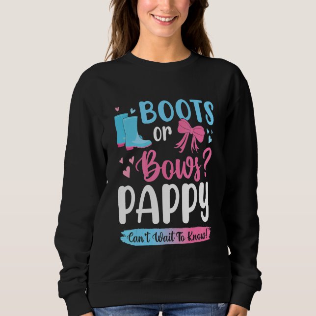 Sudadera El Género Revela Boots O Corta Pappy Pareja Bebé P (Anverso)