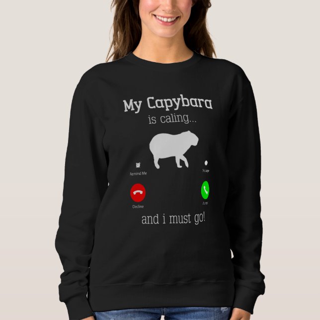 Sudadera El gigante de Capybara Rodent Capybara llama y yo  (Anverso)