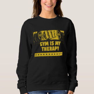 Sudadera El gimnasio es mi terapia Frases de entrenamiento