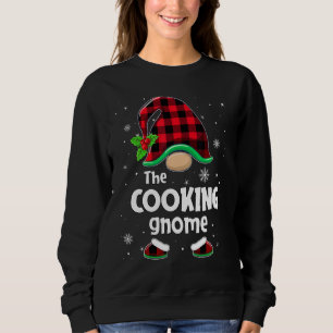 Sudadera El Gnome de Cocina Buffalo Plaid Navidad Coinciden