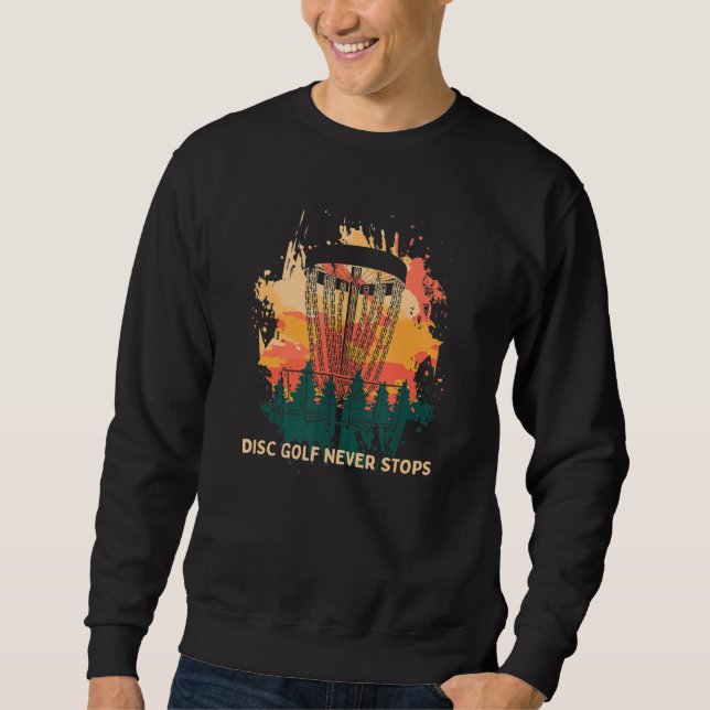 Sudadera El Golf de Disco Nunca Detiene A Golfer Sayings Di (Anverso)