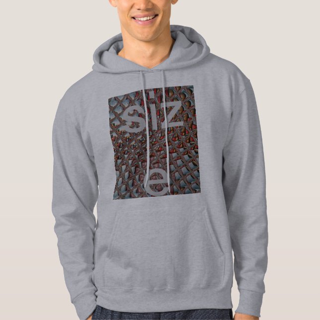 Sudadera El Grabado en relieve Ash Gray Maroon revisado: Un (Anverso)
