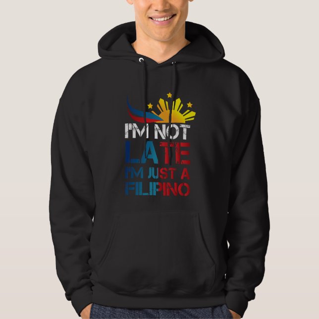 Sudadera El gracioso Chiste Pinoy Puntualidad Filipinas Fil (Anverso)