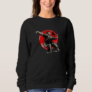 Sudadera El gracioso gato Kung Fu que lucha contra las arte