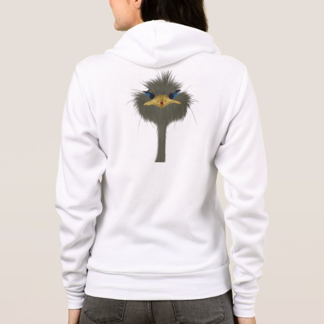 Sudadera El Gracioso George Del Ostrich Y La Cuta Ladybug (Reverso)