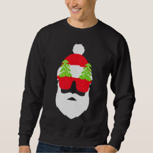 Sudadera El gracioso Papá Noel con Navidades gafas de sol