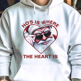 Sudadera El gracioso Santa Claus Ho es donde el corazón est