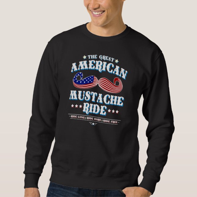 Sudadera El gran paseo americano del bigote (Anverso)